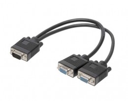 Cabo Adaptador VGA para Ligar 2 Monitores Hitto F020025 Divisor de Sinal VGA