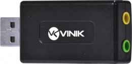 Placa Som USB Vinik 7.1 Canais Virtuais Ausb71