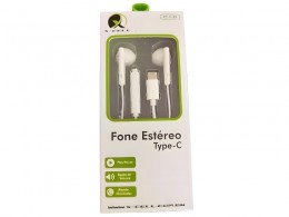 Fone de Ouvido com Microfone Xcell Xc-f-20 Usb-c Branco