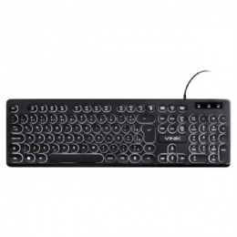 Teclado USB Vinik Tc200 Chocolate com LED Teclas Arredondadas