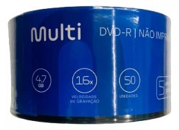 Midia Dvd-r Multilaser Dv061 Tubo Com 50 Unidades