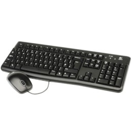Kit Teclado e Mouse com Fio Logitech MK120 Preto