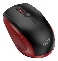 Mouse sem Fio Genius Nx-8006s Preto com Detalhes em Vermelho