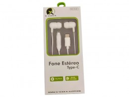 Fone com Microfone Xcell Xc-f-22 Conexao Usb-c Branco