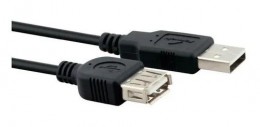 Cabo Extensor USB 3,0 metros OEM preto USB 2.0