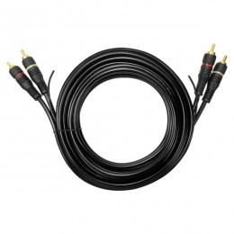 Cabo RCA 2 Vias Evus Gold Emborrachado 3.0 Metros