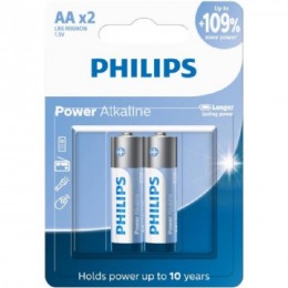 Pilha Alcalina AA Philips Lr6p2b/59