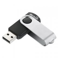 Pen Drive 8gb Multilaser PD587 TWIST2 Preto e Prata