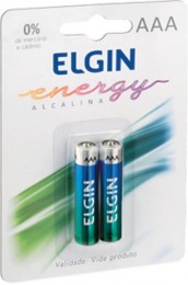 Pilha Alcalina AAA Elgin Lr03 Com 2 pilhas