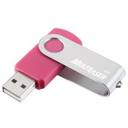 Pen Drive 8gb Multilaser Pd687 Rosa
