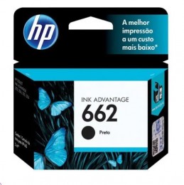 Cartucho HP 662 Preto CZ103AB 2ml Original HP