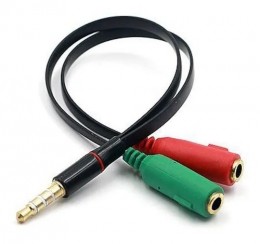 Cabo P3 Conversor de P3 Macho para 2 Saidas P2 Femea