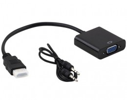 Cabo Conversor HDMI Macho para VGA Femea Mxt com Audio