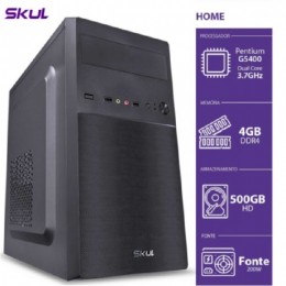 Computador Skul Home H200 Intel G5400 4GB HD 500GB LINUX