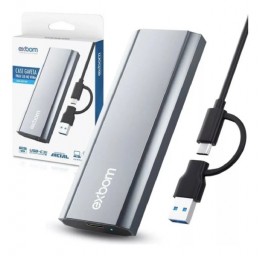 Case para HD SSD Exbon M.2 Nvme USB 3.1 Gaveta para SSD