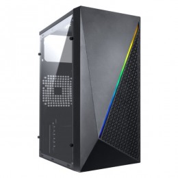 Gabinete Vinik Gamer Murk Preto com Lateral Acrilico Fita RGB