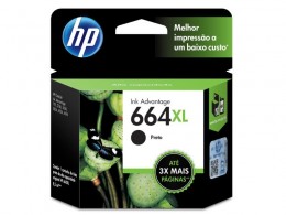 Cartucho HP 664XL F6V31AB HP 664XL Preto 8,5 Ml