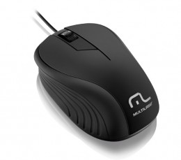Mouse USB Multilaser Mo222 Emborrachado Preto