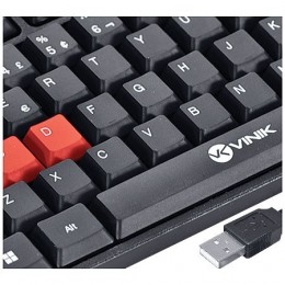 Teclado USB Gamer Vinik Red Keys Kg100