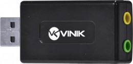 Placa de Som USB Vinik Ausb71 7.1 Canais Virtuais