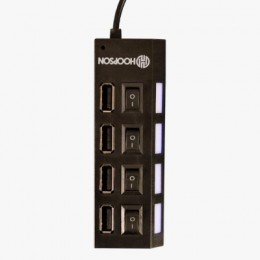 Hub USB Hoopson Hub4-2 4 Portas USB 2.0 com Interruptor Seletor de Porta