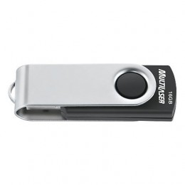 Pen Drive 16gb Multilaser PD588 Twist Preto e Prata